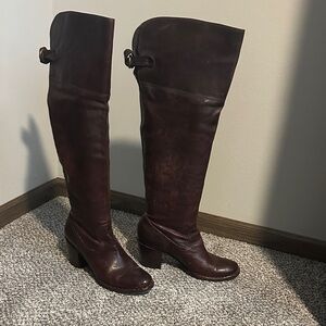 Frye Jane Cuff over the knee slouchy headed boot